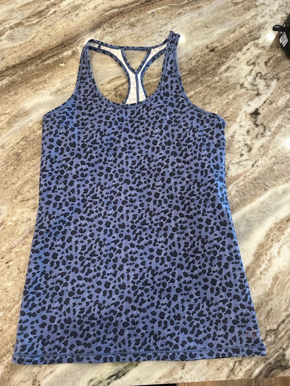 CALIA by Carrie Underwood Blue Leopard-Print Racerback Tank
